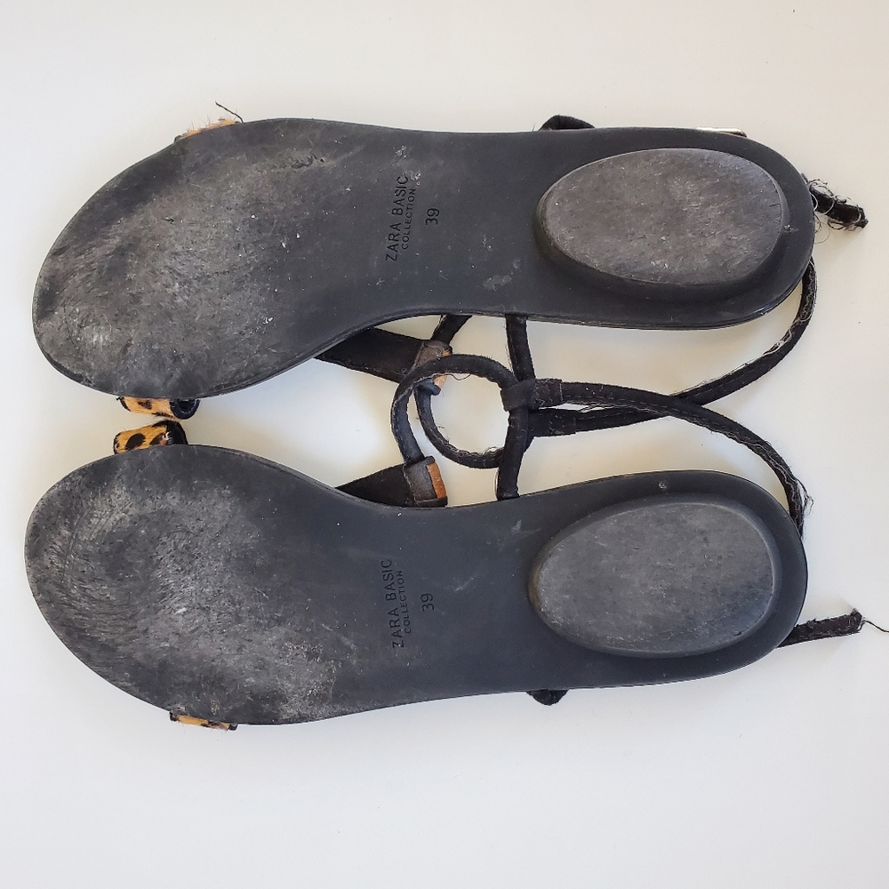 ZARA basic animal print sandals - Picture 7 of 12